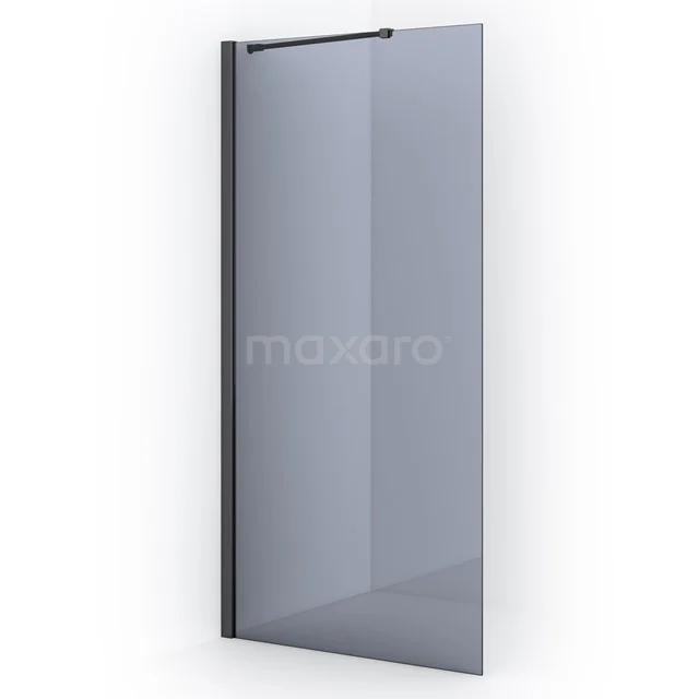 Diamond Inloopdouche | 100 cm Zwart chroom Rookglas Vaste wand IDA10211BCN