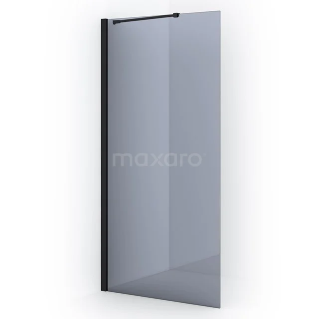 Diamond Inloopdouche | 90 cm Zwart Rookglas Vaste wand IDA09211MB