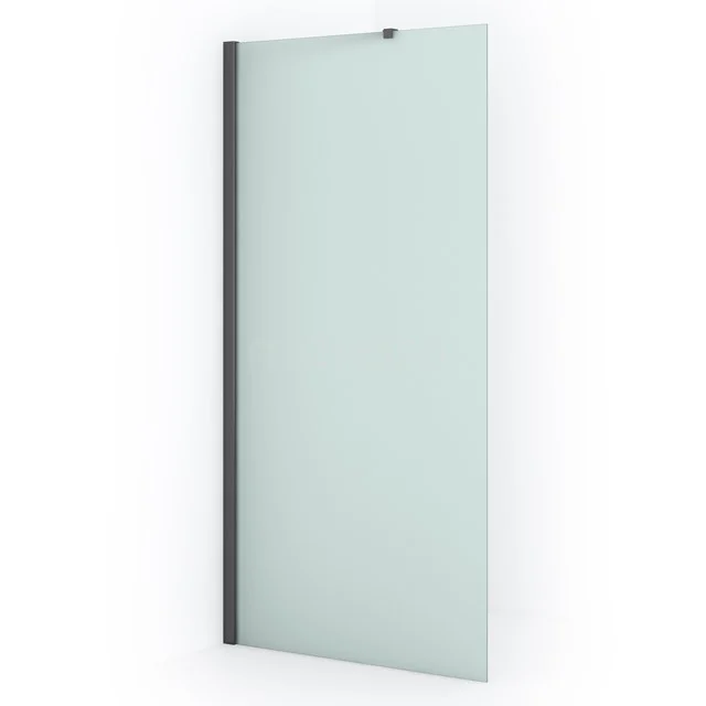 Diamond Inloopdouche | 100 cm Zwart chroom Matglas Vaste wand IDA10217BCN