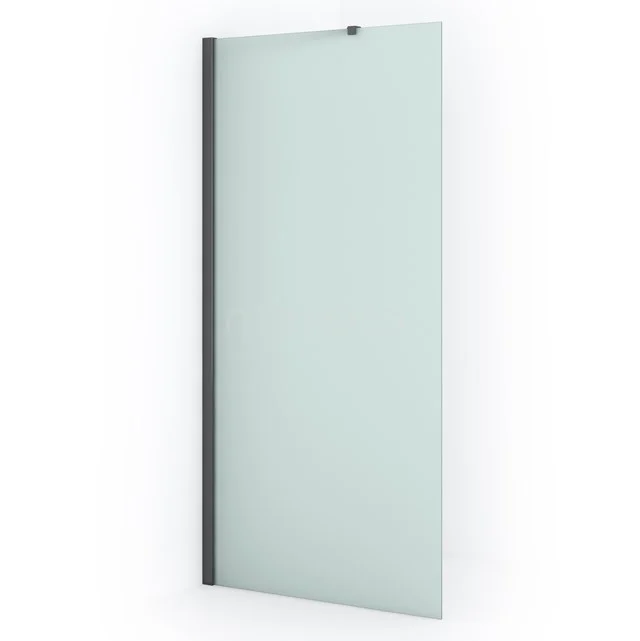 Diamond Inloopdouche | 90 cm Zwart chroom Matglas Vaste wand IDA09217BC