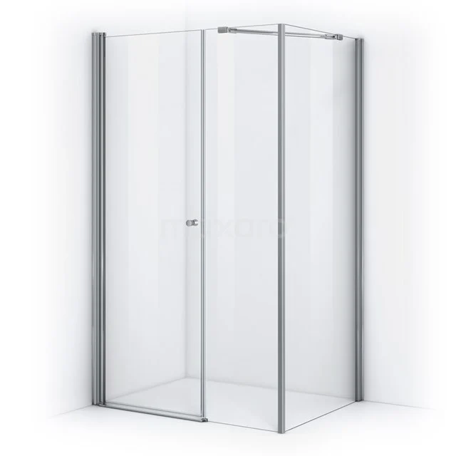 Zircon Comfort Shower enclosure | 100x90 cm Chrome Clear glass Pivot door Rectangle DH-090406012 Corner shower cabin with clear glass, aluminium profile and pivot door, ideal for modern bathrooms.
