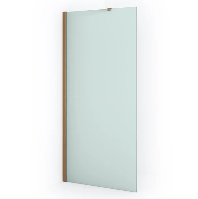 Diamond Inloopdouche | 90 cm Koper Matglas Vaste wand IDA09217KP