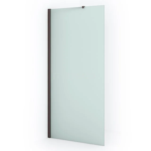 Diamond Inloopdouche | 90 cm Zwart metaal Matglas Vaste wand IDA09217ZMN