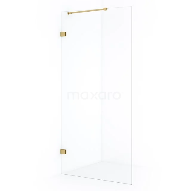 Diamond Inloopdouche | 100 cm Goud Helder glas Vaste wand IDA10220GG