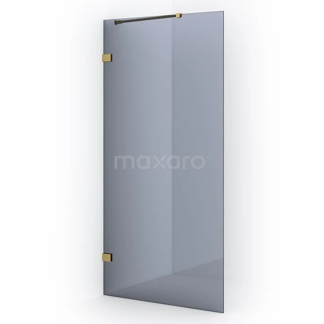 Diamond Inloopdouche | 100 cm Goud Rookglas Vaste wand IDA10221GG