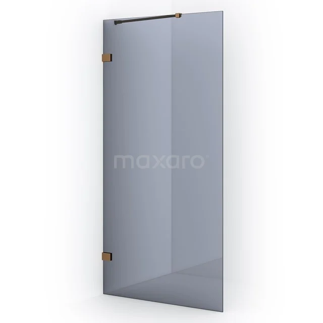 Diamond Inloopdouche | 100 cm Koper Rookglas Vaste wand IDA10221KP