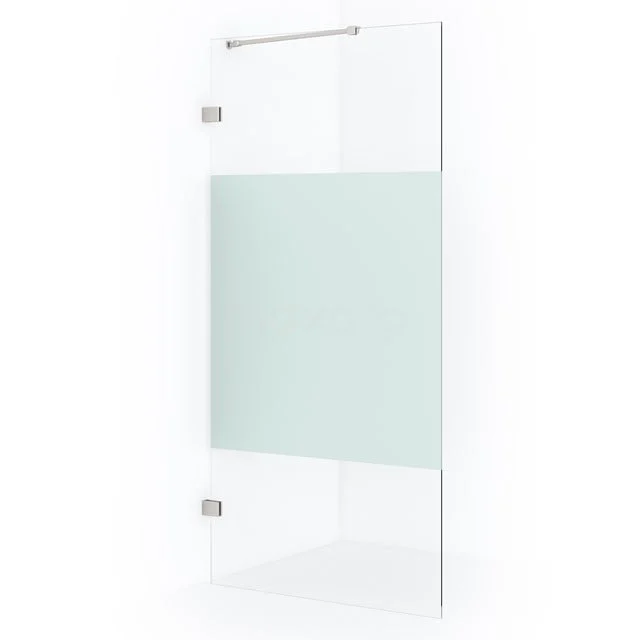 Diamond Inloopdouche | 100 cm Rvs Helder met matte strook Vaste wand IDA10223BR