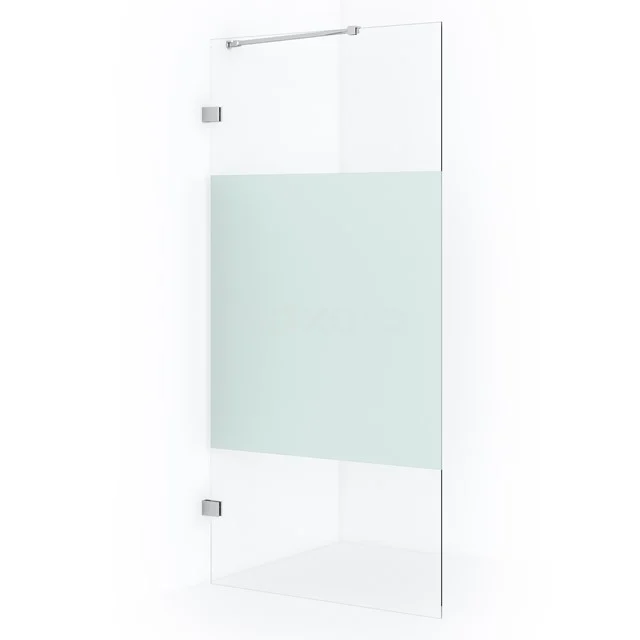 Diamond Inloopdouche | 100 cm Chroom Helder met matte strook Vaste wand IDA10223C