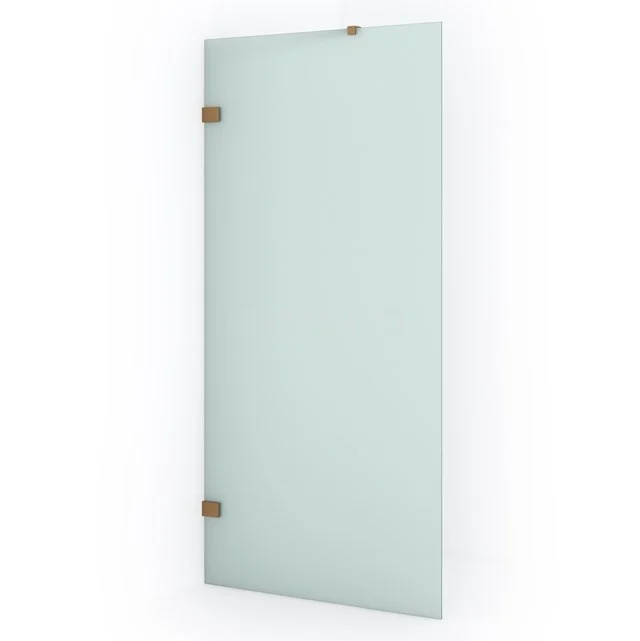 Diamond Inloopdouche | 90 cm Koper Matglas Vaste wand IDA09227KP