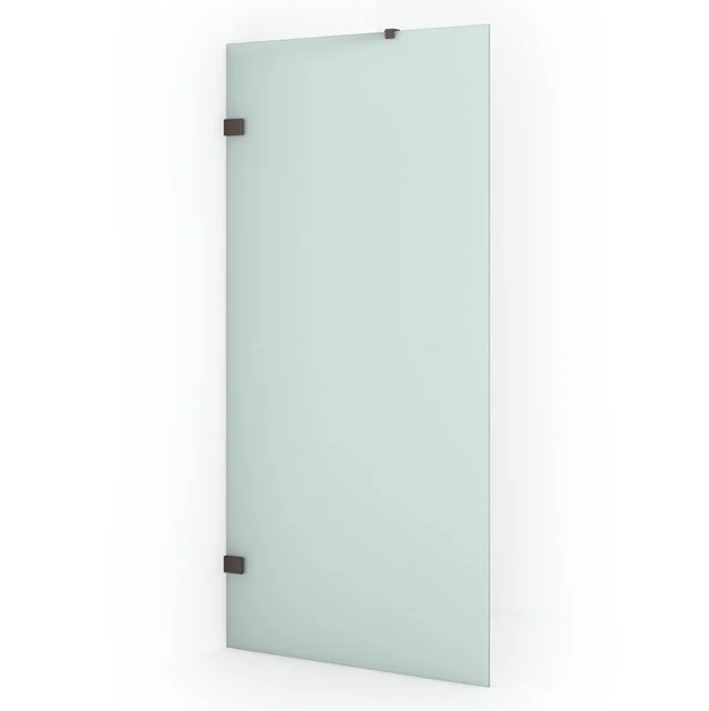 Diamond Inloopdouche | 90 cm Zwart metaal Matglas Vaste wand IDA09227ZM