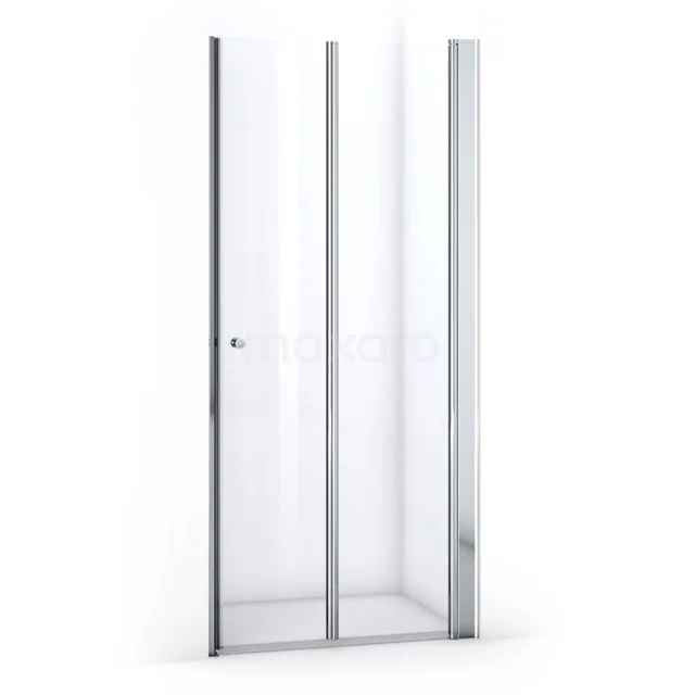 Zircon Comfort Shower door | 90 cm Chrome Clear glass Folding door S2892_0927R