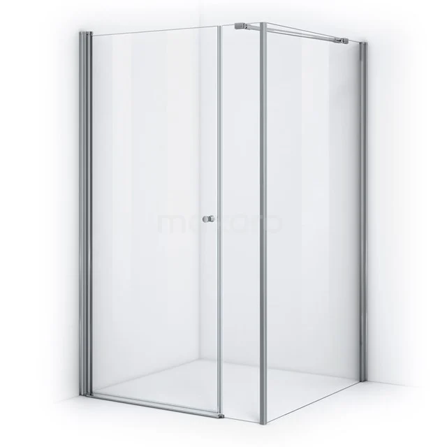 Zircon Comfort Duschkabine | 120x120 cm Chrom Drehtür Quadrat DH-120210012 Glasene Eck-Duschkabine mit Aluminium-Profilen, schlankem Design und transparenten Türen, ideal für moderne Bäder.