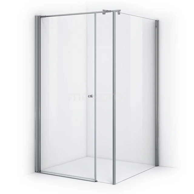 Zircon Comfort Douchecabine | 110x100 cm Chroom Helder glas Draaideur Rechthoek DH-110208013