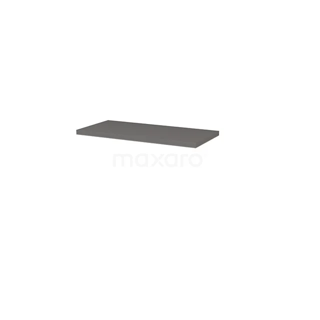 Grey rectangular bathroom shelf made of wood, ideal for modern bathroom storage and minimalist design.