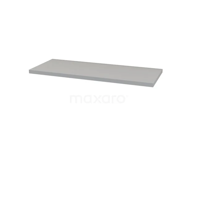 Graues, rechteckiges Waschbeckenboard aus solidem mattem Kunststoff, perfekt für eine moderne Badezimmer Einrichtung.