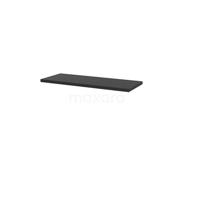 Black frosted glass shelf for bathroom storage, minimalist design, ideal for modern interior style.