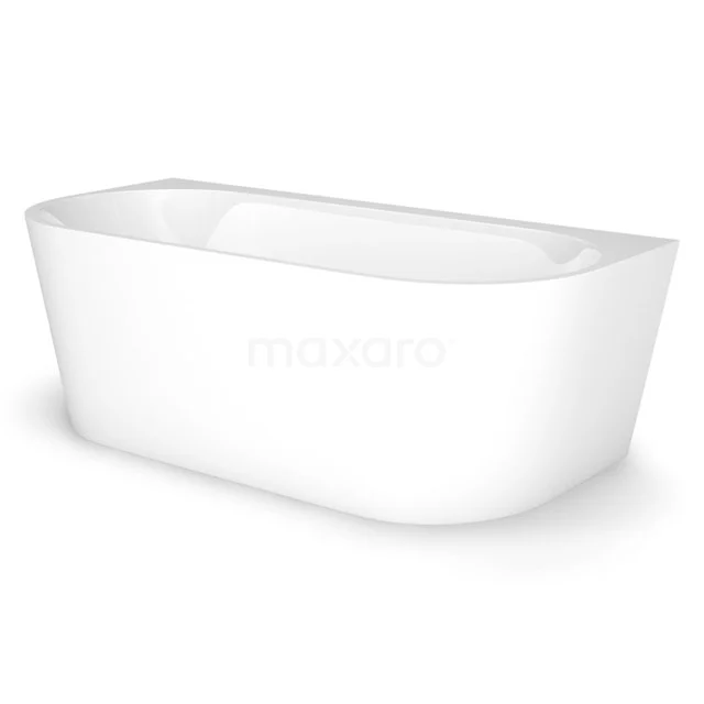 Marano halbfreistehende Badewanne | 180x80cm Acryl Glanz Weiß VSA64 Freistehendes weißes Bad mit abgerundeten Ecken, modernes Design, ideal für eine stilvolle Badezimmergestaltung.