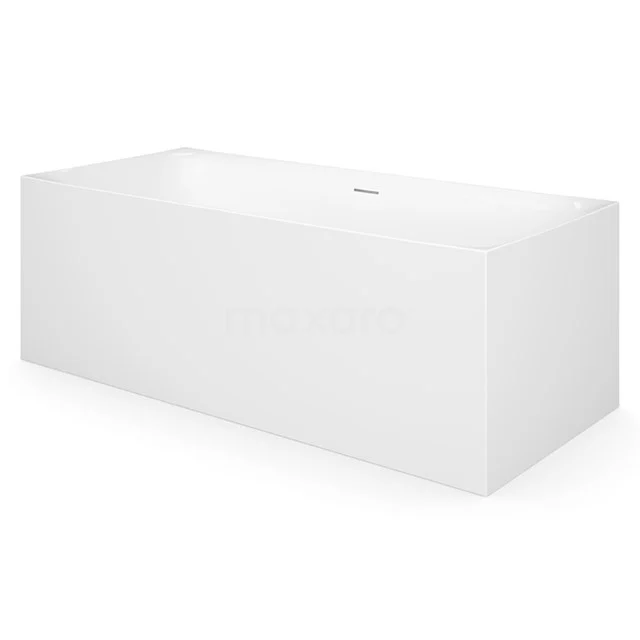 Rechteckige weiße Badewanne aus Acryl, modernes Design, ideal als freistehende Badewanne für ein luxuriöses Badezimmer.