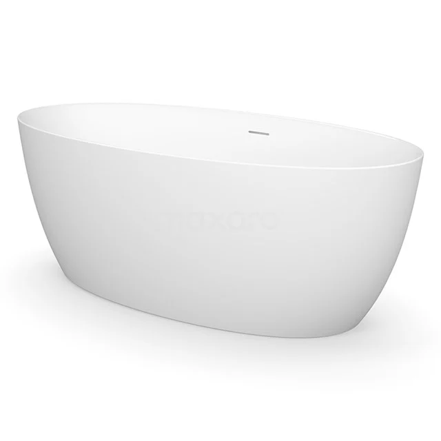 Weiße freistehende ovale Badewanne, modernes Design, aus hochwertigem Acryl gefertigt, perfekt für ein stilvolles Badezimmer.