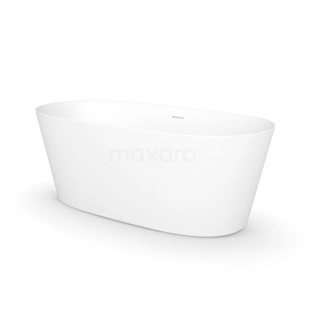 Santerno Freistehende Badewanne | 170x80cm Acryl Matt Weiß VSA69MN Freistehendes weißes Bad, ovales Design, modernes Acrylmaterial, ideal als stilvoller Blickfang im Badezimmer.