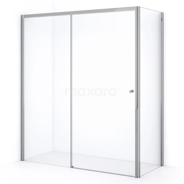 Crystal Comfort Shower enclosure | 180x80 cm Chrome Clear glass Sliding door Rectangle L1020-1808C