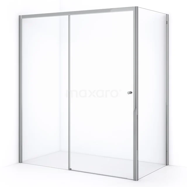 Crystal Comfort Shower enclosure | 170x100 cm Chrome Clear glass Sliding door Rectangle L1020-1710C