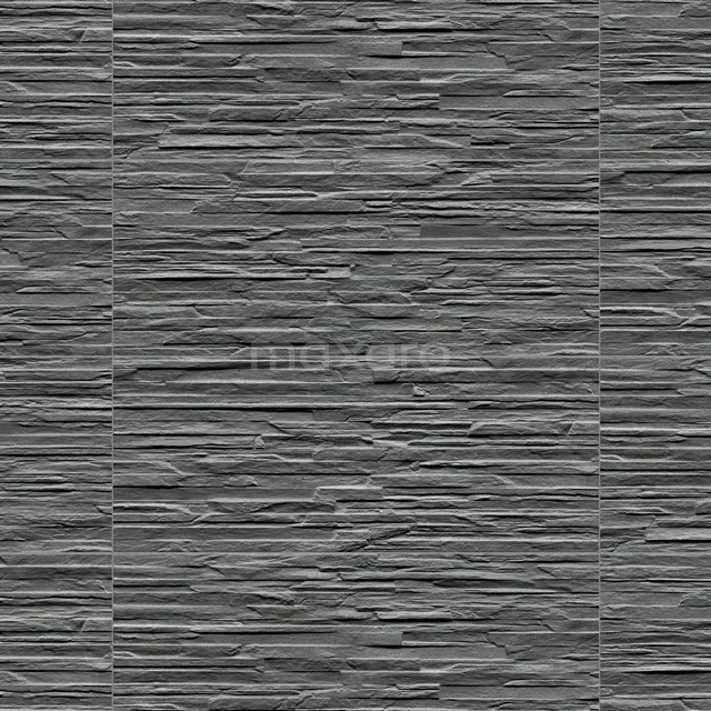 Antrazitgraue Wandfliese mit Relief, natürliche Steinoptik, perfekt geeignet als stilvolle Badezimmerausstattung.
