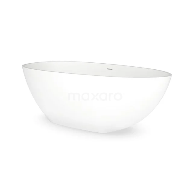 Freistehende weiße ovale Badewanne aus Acryl, modernes Design, ideal als luxuriöser Blickfang in jedem Badezimmer.