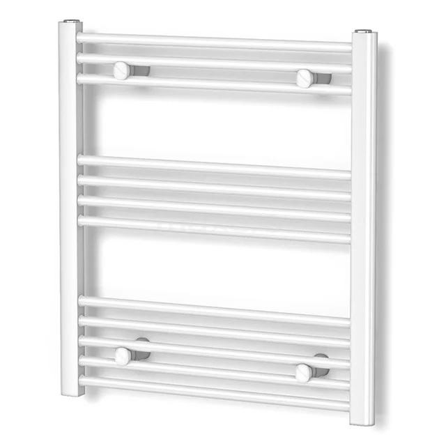Handtuchheizkörper Mars Gloss White 339 watt 60x74cm Vertical Steel DR16-0607W Weiße rechteckige Handtuchheizkörper mit horizontalen Rohren, ideal für die Heizung in modernen Bädern.