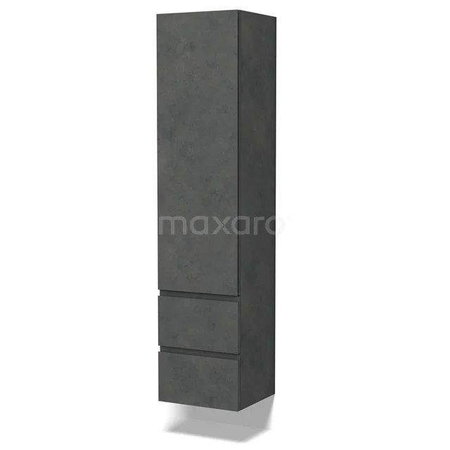 Lungo Bathroom cabinet | 170 cm Dark grey concrete Handle-less fronts 3 compartments + 2 drawers BKK10-00066