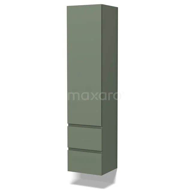 Lungo Bathroom cabinet | 170 cm Sage green Handle-less fronts 3 compartments + 2 drawers BKK10-00061