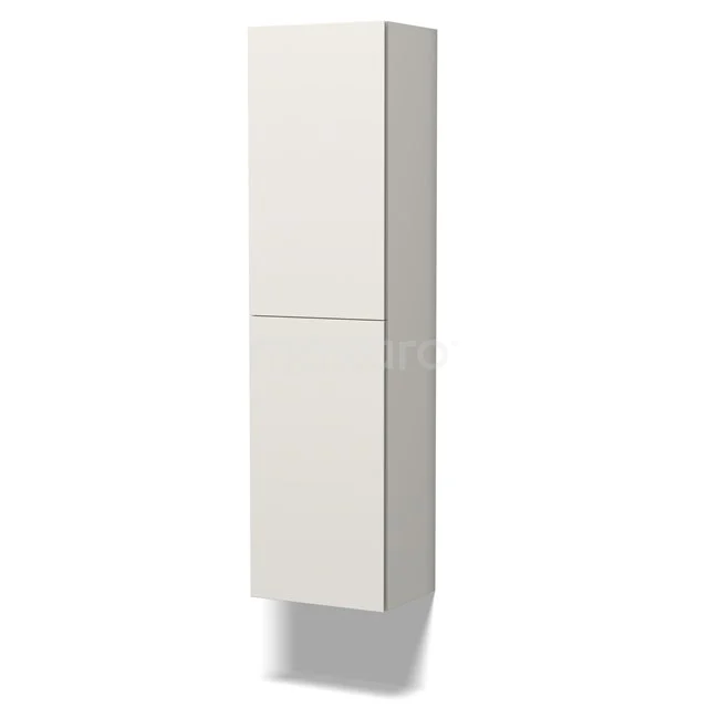 Badschrank Grande 150x40cm Matt Weiß 2 Türen Grifflos BKK35-00012 Weiße, hohe Badschrank mit klarem Design und zwei Türen, ideal für organisierten Stauraum in einem modernen Badezimmer.