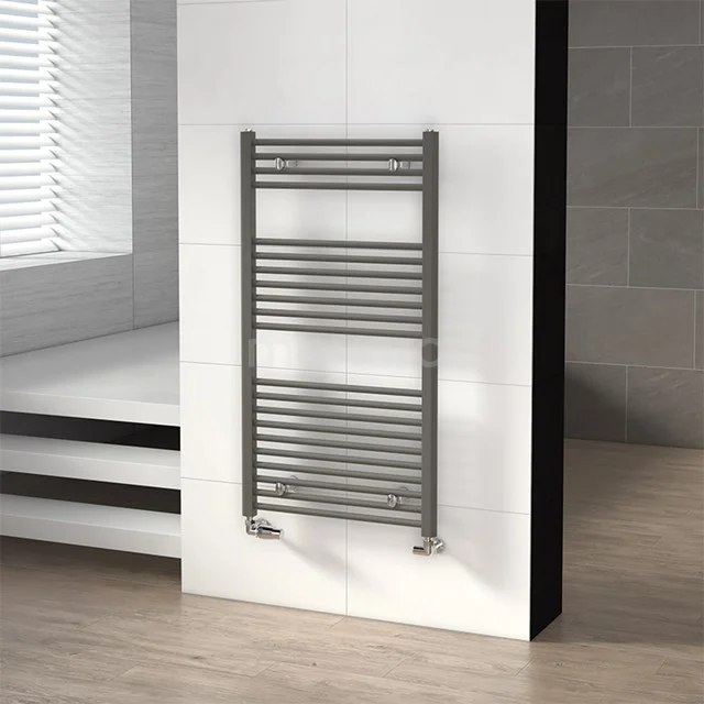Mars Handdoekradiator | 60x110 cm Lichtgrijs 559 W att Staal Centrale verwarming DR16-0611RL