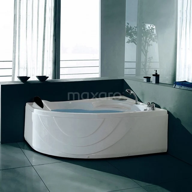 Arctic komplettes Bad | 150x100cm 1 Person Rechts Mischbatterie W010-151AR Weiße Eckbadewanne mit modernem Finish, Acrylmaterial und schlankem Design, perfekt für stilvolle Badezimmergestaltung.