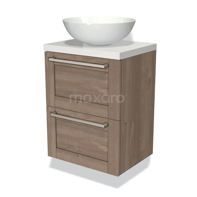 Wooden vanity units for countertop wash basin, drawer fronts with stylish handles, perfect for modern bathroom design.