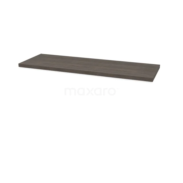 Dark wood basin worktop, rectangular design, ideal for modern bathrooms, made of durable materials.