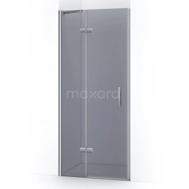 Glas Duschtür mit minimalistischem Design, Klarglas und metallischem Haltegriff, perfekt für einen modernen Badezimmerstil.