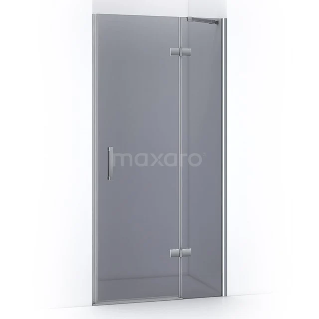 Pearl Shower door | 90 cm Chrome Smoke glass Pivot door WPB63121C Glass shower door with silver hinges, sleek design, clear safety glass, ideal for modern bathrooms.