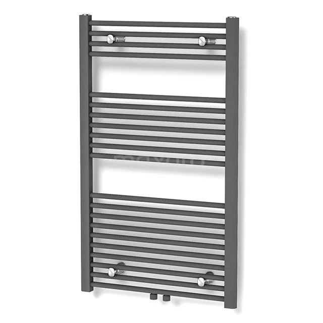 Mars Handdoekradiator | 60x110 cm Donkergrijs 559 Watt Staal Centrale verwarming DR17-0611RDN