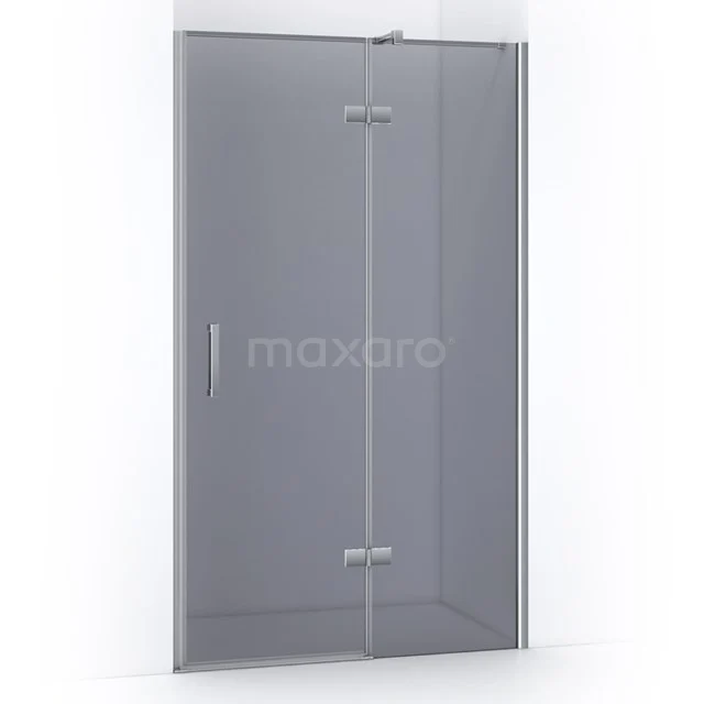 Duschtür aus Klarglas, Aluminiumprofil, moderner Stil, perfekte Badezimmerlösung für eine geräumige begehbare Dusche.