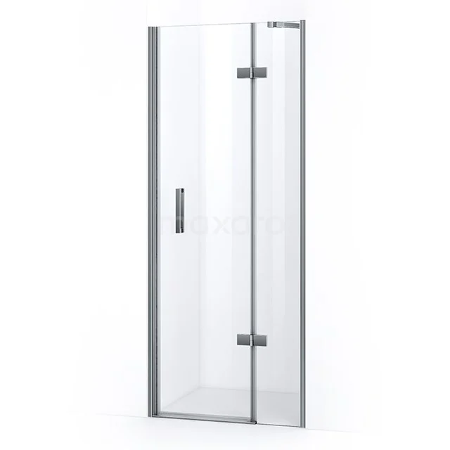 Pearl Shower door | 80 cm Chrome Clear glass Pivot door WPC53120C Glass shower door with hinges, sleek aluminium frame, modern design; ideal for a stylish bathroom upgrade.