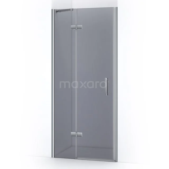 Glass shower door with aluminium edge, modern design, perfect for a stylish bathroom.