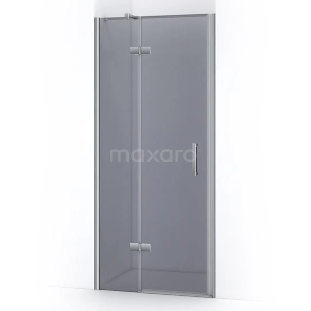 Glasene Duschtür mit Aluminiumprofilen, schlankes Design, ideal für moderne Badezimmerlayouts.