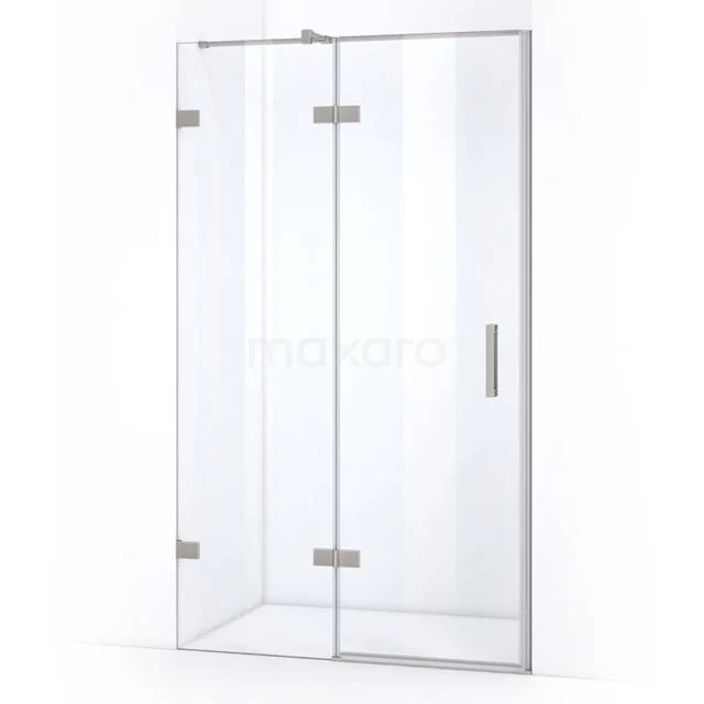 Glas Duschkabine mit chromatischen Scharnieren, straffes Design, ideal für moderne Bäder.