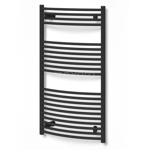 Venus Handdoekradiator | 60x118 cm Mat zwart 668 W att Staal Centrale verwarming DR18-0611SBN