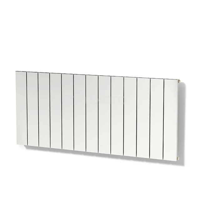 Aluminium Design-Heizkörper Jupiter Matt Weiß 1386 Watt 123x60cm Horizontal DR52_1306SWN Weiße horizontale Design-Heizkörper für Badezimmer, Aluminium mit vertikalen Linien, klar und modern für effiziente Heizung.