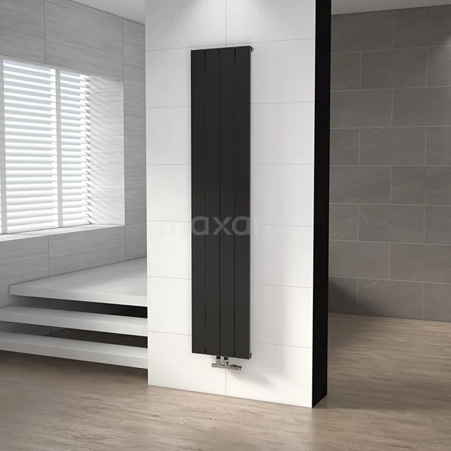 Jupiter Designradiator | 37,5x180 cm Mat zwart 1052 W att Aluminium Centrale verwarming DR52_0418SBN