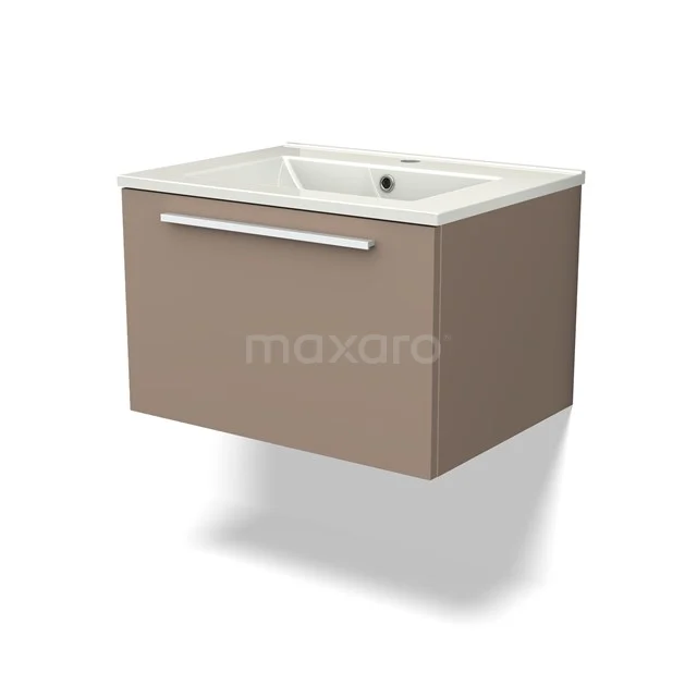 Modulo Vanity units with basin | 60 cm Taupe Flat front Ceramic 1 drawer BMW11-03770