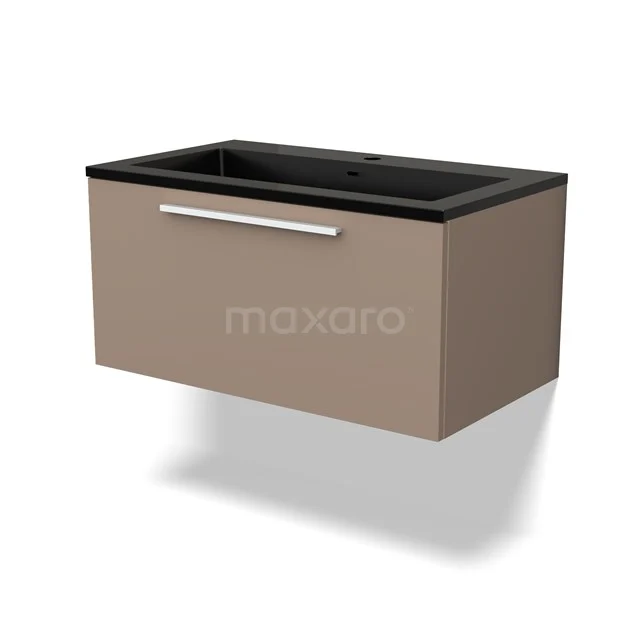 Modulo Vanity units with basin | 80 cm Taupe Flat front Quartz 1 drawer BMW11-03798