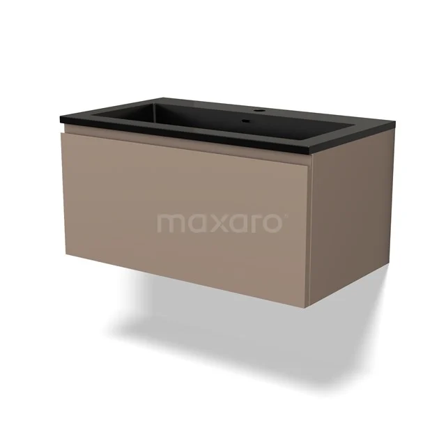 Modulo Vanity units with basin | 80 cm Taupe Handle-less front Quartz 1 drawer BMW11-03814